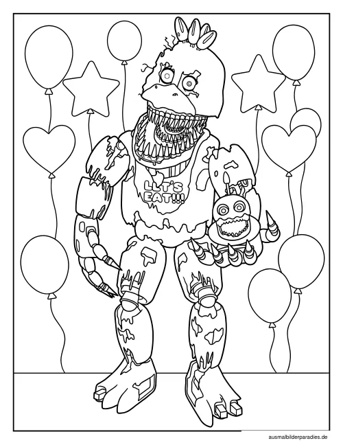 FNAF Ausmalbild 21 - kostenlos zum Ausdrucken
