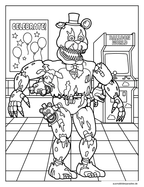 FNAF Ausmalbild 24 - kostenlos zum Ausdrucken