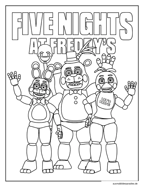 FNAF Ausmalbild 29 - kostenlos zum Ausdrucken