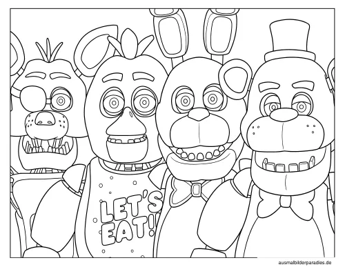 FNAF Ausmalbild 33 - kostenlos zum Ausdrucken