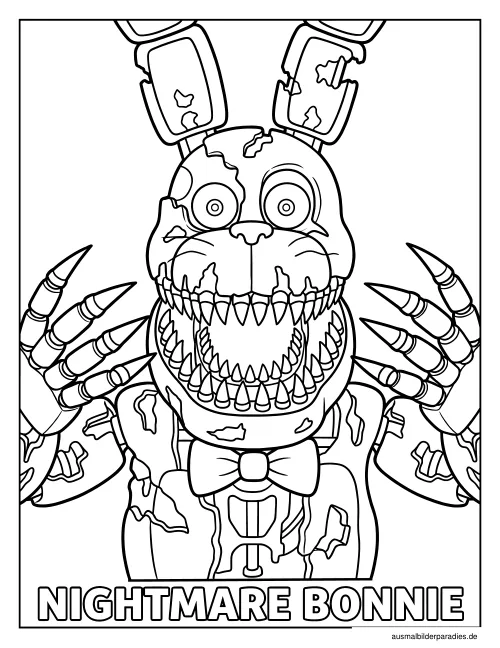 FNAF Ausmalbild 6 - kostenlos zum Ausdrucken