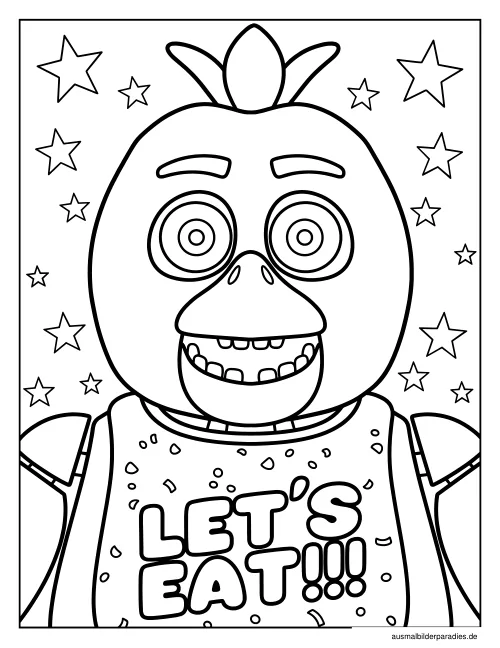 FNAF Ausmalbild 8 - kostenlos zum Ausdrucken
