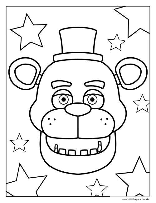 FNAF Ausmalbild 9 - kostenlos zum Ausdrucken