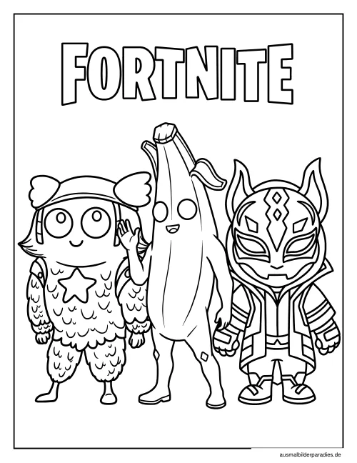 Fortnite Ausmalbild 34 - kostenlos zum Ausdrucken