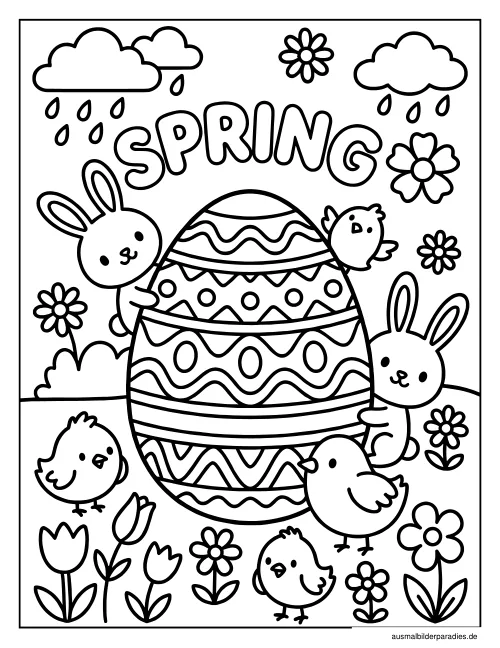 Frühling Ausmalbilder Frühling Ausmalbilder kostenlos zum Ausdrucken
