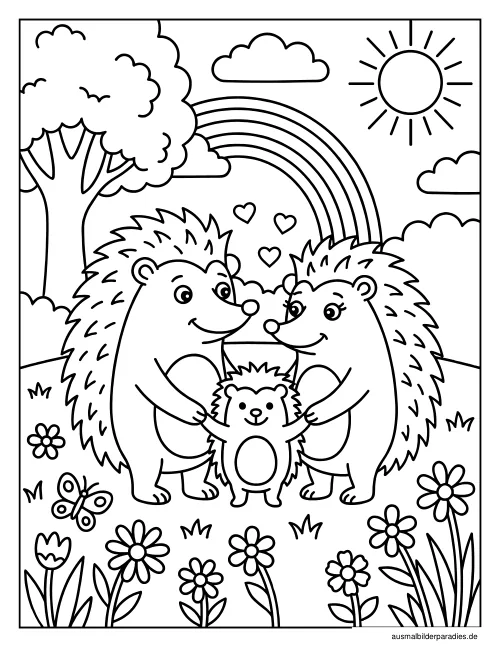 Frühling Ausmalbild 10 als Gratis-PDF Frühling Ausmalbild 10 - kostenlos zum Ausdrucken