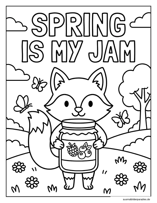 Frühling Ausmalbild 16 als Gratis-PDF Frühling Ausmalbild 16 - kostenlos zum Ausdrucken
