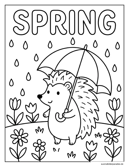 Frühling Ausmalbild 19 als Gratis-PDF Frühling Ausmalbild 19 - kostenlos zum Ausdrucken