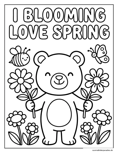 Frühling Ausmalbild 21 als Gratis-PDF Frühling Ausmalbild 21 - kostenlos zum Ausdrucken