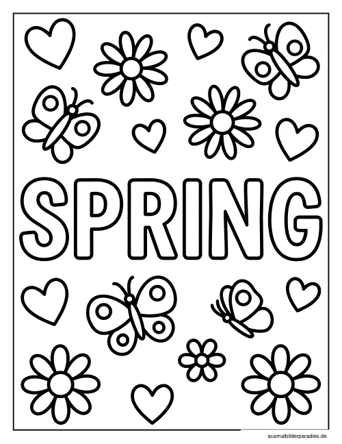 Frühling Ausmalbild 24 als Gratis-PDF Frühling Ausmalbild 24 - kostenlos zum Ausdrucken