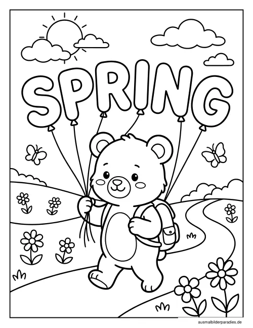 Frühling Ausmalbild 26 als Gratis-PDF Frühling Ausmalbild 26 - kostenlos zum Ausdrucken