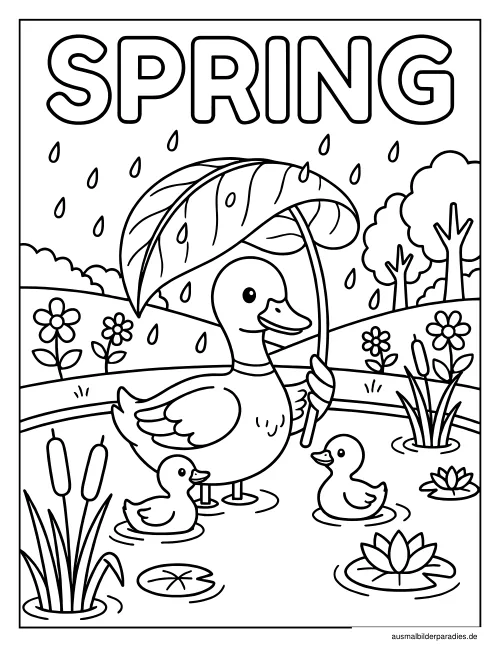 Frühling Ausmalbild 27 als Gratis-PDF Frühling Ausmalbild 27 - kostenlos zum Ausdrucken