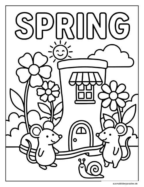 Frühling Ausmalbild 29 als Gratis-PDF Frühling Ausmalbild 29 - kostenlos zum Ausdrucken