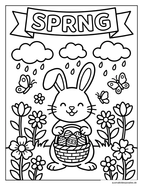 Frühling Ausmalbild 30 als Gratis-PDF Frühling Ausmalbild 30 - kostenlos zum Ausdrucken