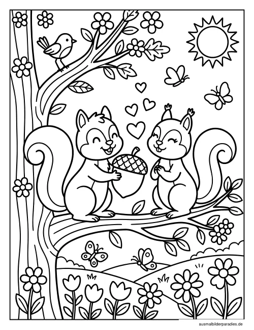 Frühling Ausmalbild 35 als Gratis-PDF Frühling Ausmalbild 35 - kostenlos zum Ausdrucken