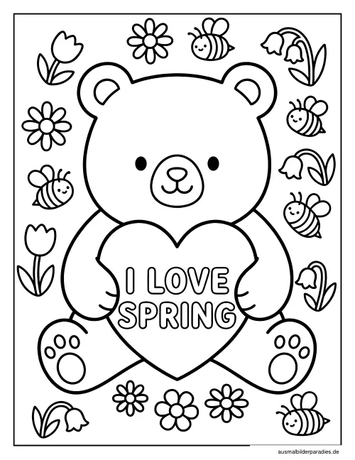 Frühling Ausmalbild 6 als Gratis-PDF Frühling Ausmalbild 6 - kostenlos zum Ausdrucken
