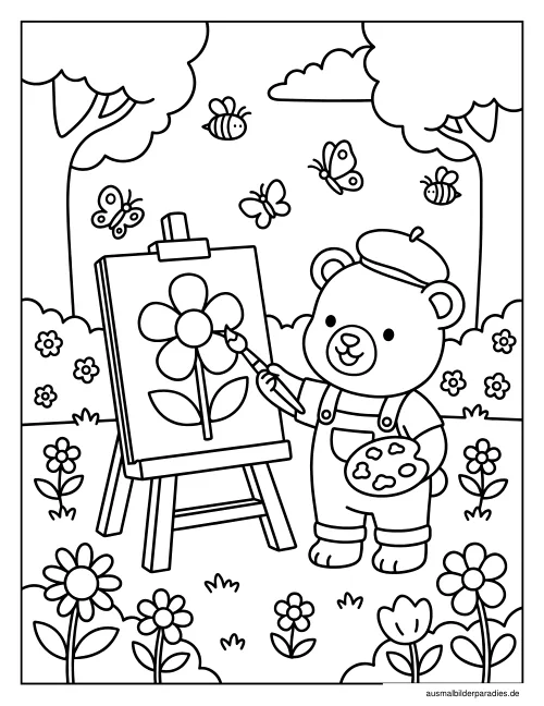Frühling Ausmalbild 8 als Gratis-PDF Frühling Ausmalbild 8 - kostenlos zum Ausdrucken