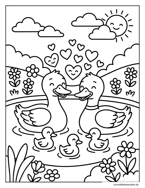 Frühling Ausmalbild 9 als Gratis-PDF Frühling Ausmalbild 9 - kostenlos zum Ausdrucken