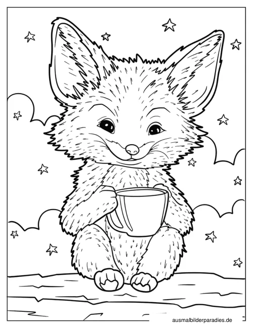 Fuchs Ausmalbild 11 als Gratis-PDF Fuchs Ausmalbild 11 - kostenlos zum Ausdrucken