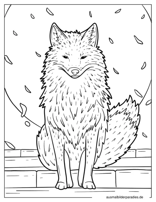 Fuchs Ausmalbild 13 als Gratis-PDF Fuchs Ausmalbild 13 - kostenlos zum Ausdrucken