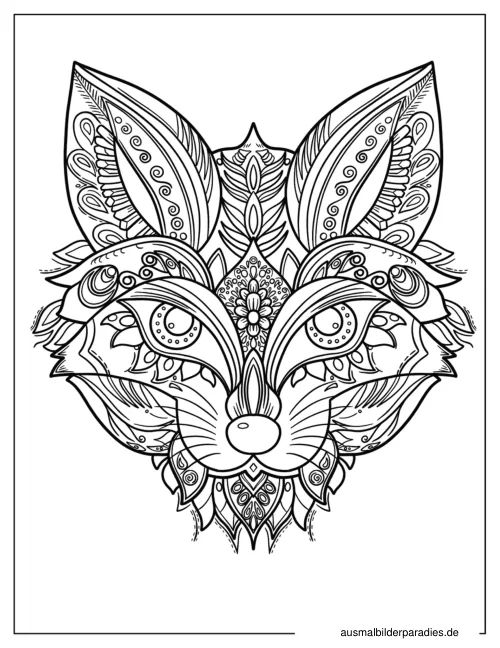 Fuchs Ausmalbild 22 als Gratis-PDF Fuchs Ausmalbild 22 - kostenlos zum Ausdrucken