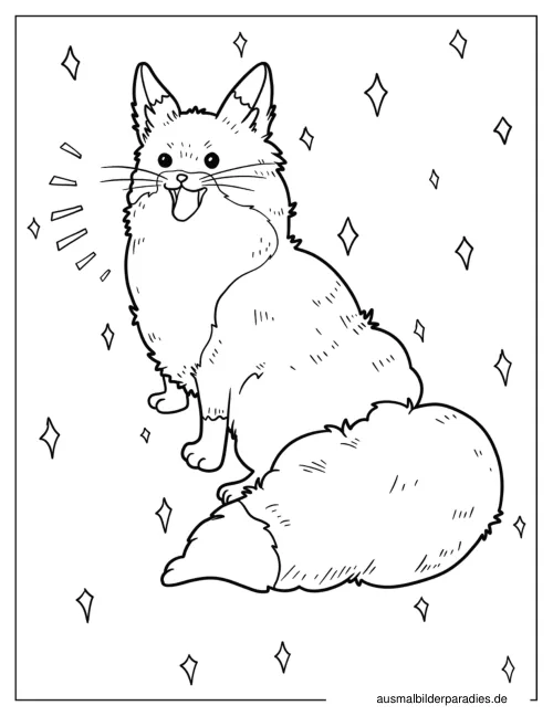 Fuchs Ausmalbild 24 als Gratis-PDF Fuchs Ausmalbild 24 - kostenlos zum Ausdrucken