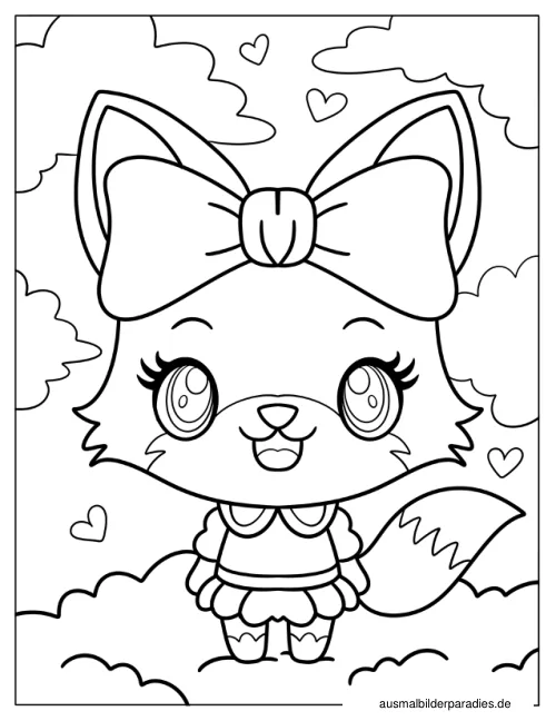 Fuchs Ausmalbild 25 als Gratis-PDF Fuchs Ausmalbild 25 - kostenlos zum Ausdrucken