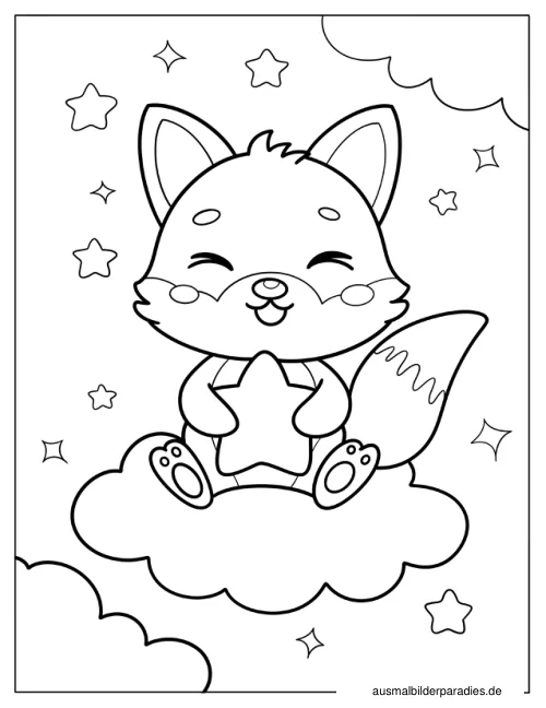 Fuchs Ausmalbild 26 als Gratis-PDF Fuchs Ausmalbild 26 - kostenlos zum Ausdrucken