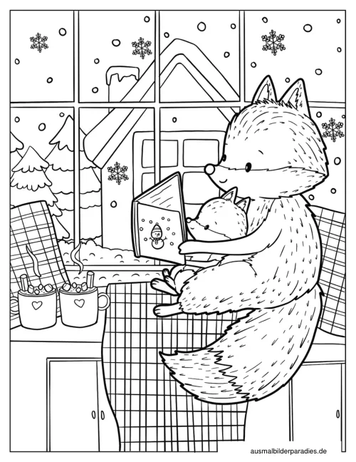 Fuchs Ausmalbild 29 als Gratis-PDF Fuchs Ausmalbild 29 - kostenlos zum Ausdrucken