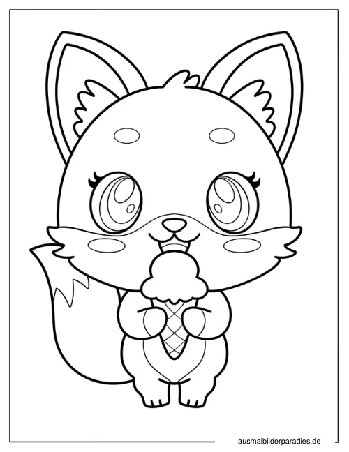 Fuchs Ausmalbild 3 als Gratis-PDF Fuchs Ausmalbild 3 - kostenlos zum Ausdrucken