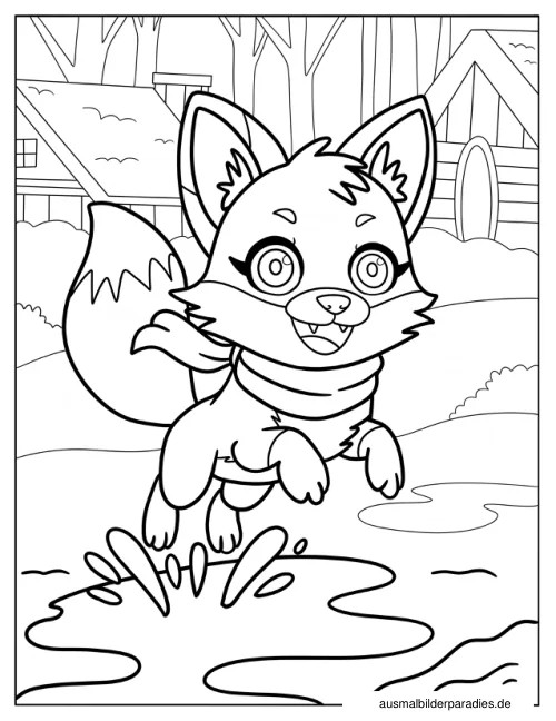 Fuchs Ausmalbild 32 als Gratis-PDF Fuchs Ausmalbild 32 - kostenlos zum Ausdrucken