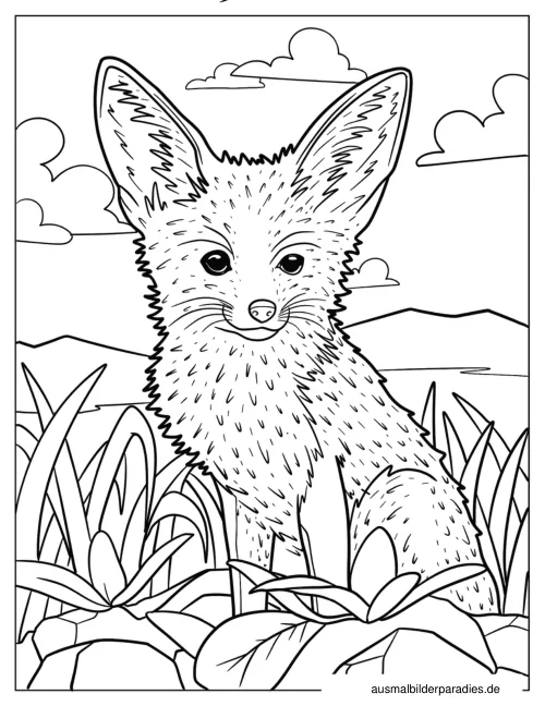 Fuchs Ausmalbild 33 als Gratis-PDF Fuchs Ausmalbild 33 - kostenlos zum Ausdrucken