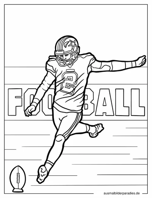 Fußball Ausmalbild 8 als Gratis-PDF Fußball Ausmalbild 8 - kostenlos zum Ausdrucken