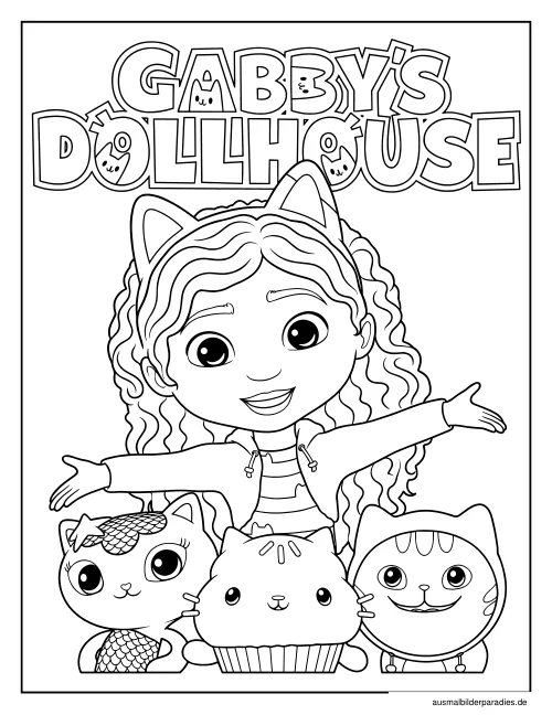 Gabbys Dollhouse Ausmalbild 29 - kostenlos zum Ausdrucken