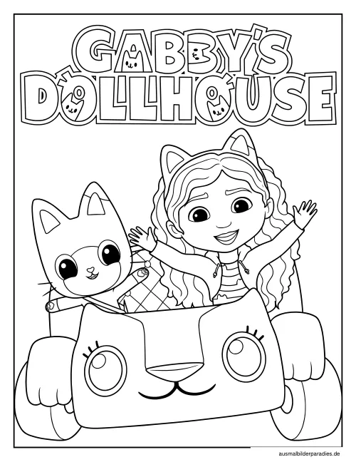 Gabbys Dollhouse Ausmalbild 4 - kostenlos zum Ausdrucken