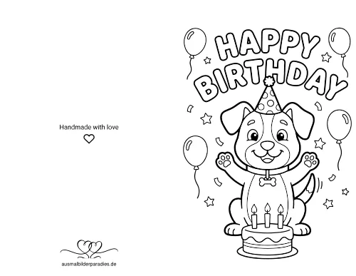 Geburtstag Ausmalbild 16 als Gratis-PDF Geburtstag Ausmalbild 16 - kostenlos zum Ausdrucken