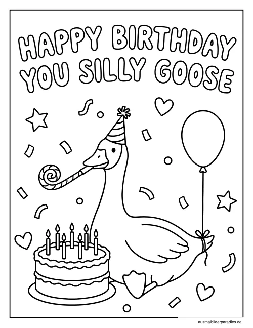Geburtstag Ausmalbild 28 als Gratis-PDF Geburtstag Ausmalbild 28 - kostenlos zum Ausdrucken