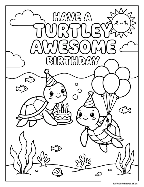 Geburtstag Ausmalbild 31 als Gratis-PDF Geburtstag Ausmalbild 31 - kostenlos zum Ausdrucken
