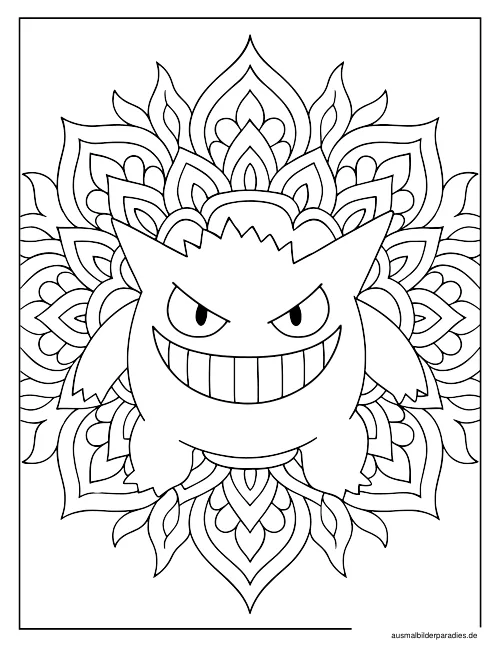 Gengar Ausmalbild 34 - kostenlos zum Ausdrucken