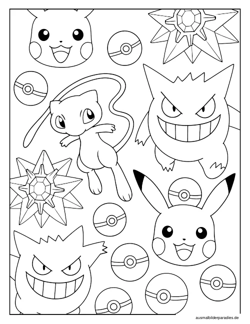 Gengar Ausmalbild 5 - kostenlos zum Ausdrucken