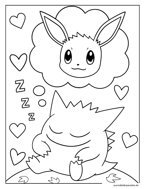Gengar Ausmalbild 8 - kostenlos zum Ausdrucken