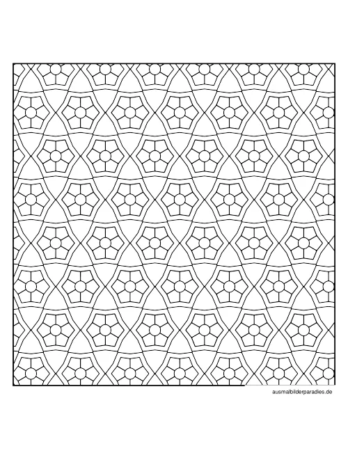 Geometrische Muster Ausmalbild 13 als Gratis-PDF Geometrische Muster Ausmalbild 13 - kostenlos zum Ausdrucken