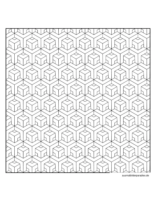 Geometrische Muster Ausmalbild 6 als Gratis-PDF Geometrische Muster Ausmalbild 6 - kostenlos zum Ausdrucken
