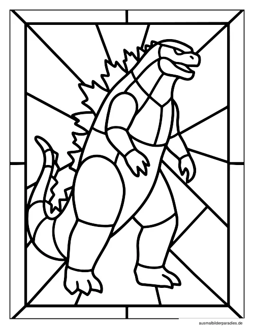 Godzilla Ausmalbild 11 - kostenlos zum Ausdrucken