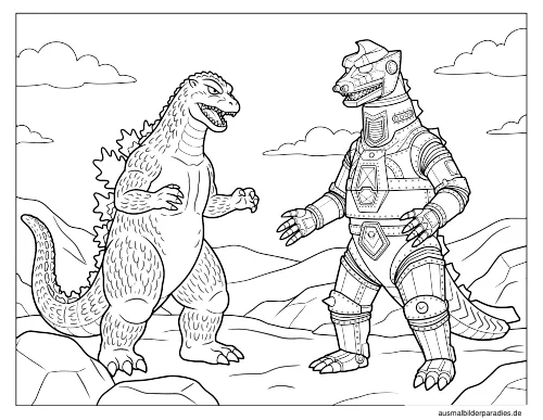 Godzilla Ausmalbild 14 - kostenlos zum Ausdrucken