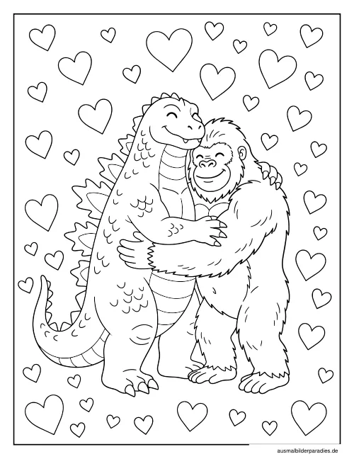Godzilla Ausmalbild 17 - kostenlos zum Ausdrucken