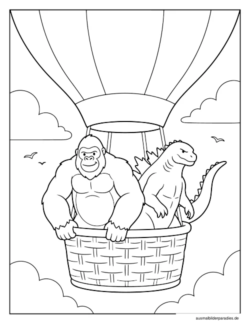 Godzilla Ausmalbild 18 - kostenlos zum Ausdrucken