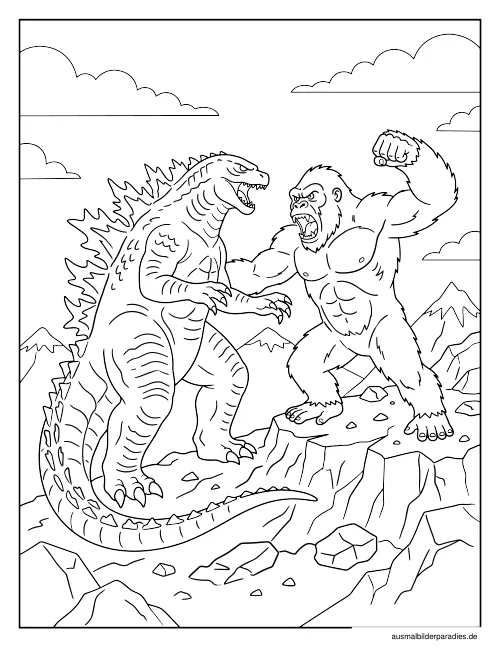 Godzilla Ausmalbild 20 - kostenlos zum Ausdrucken