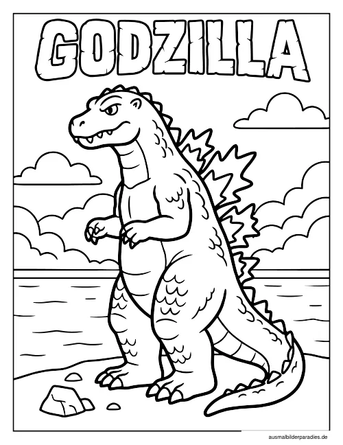 Godzilla Ausmalbild 28 - kostenlos zum Ausdrucken