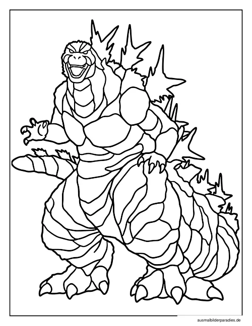 Godzilla Ausmalbild 29 - kostenlos zum Ausdrucken